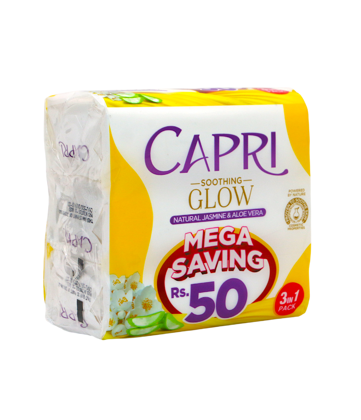 capri soap soothing glow aloe vera natural jasmine 3in1 150g