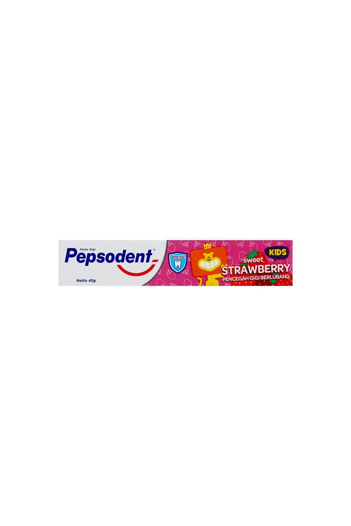 pepsodent tooth paste strawberry kids 45g indonesia