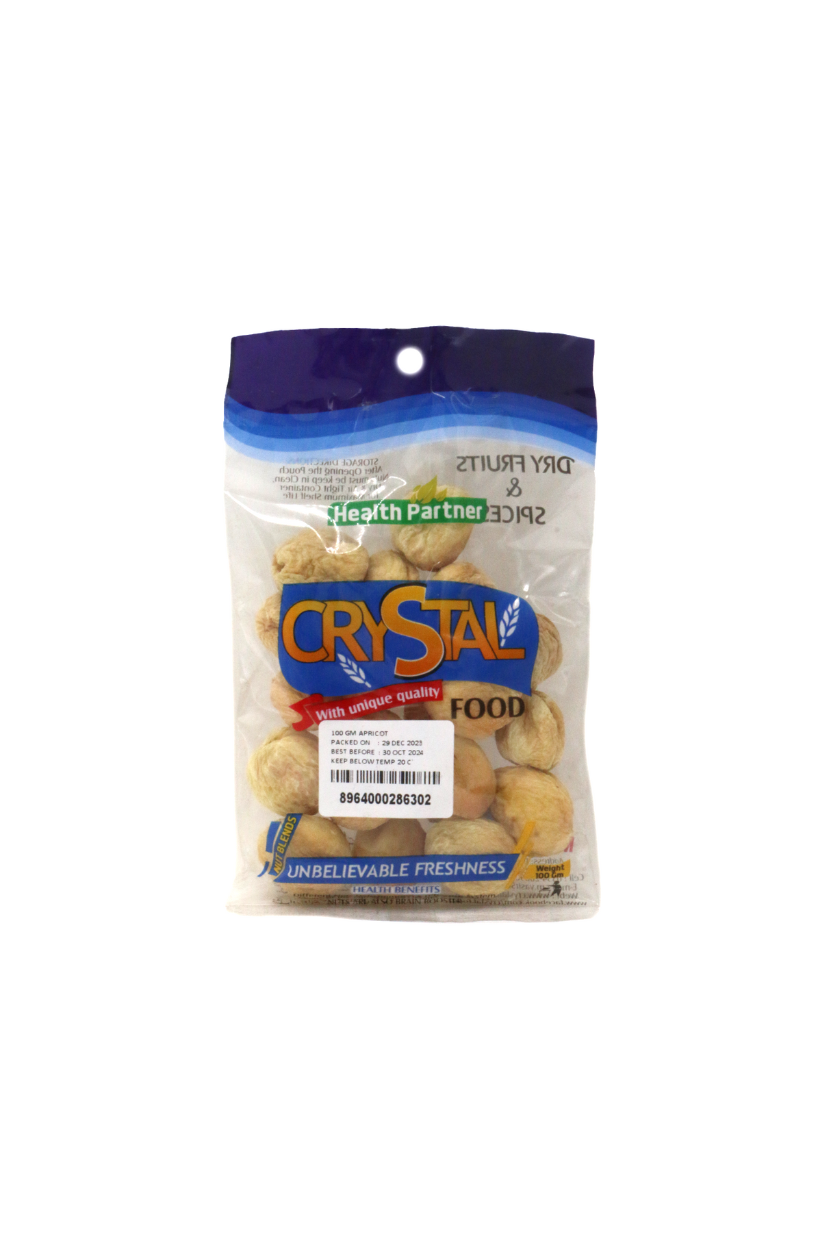 crystal apricot dry 100g
