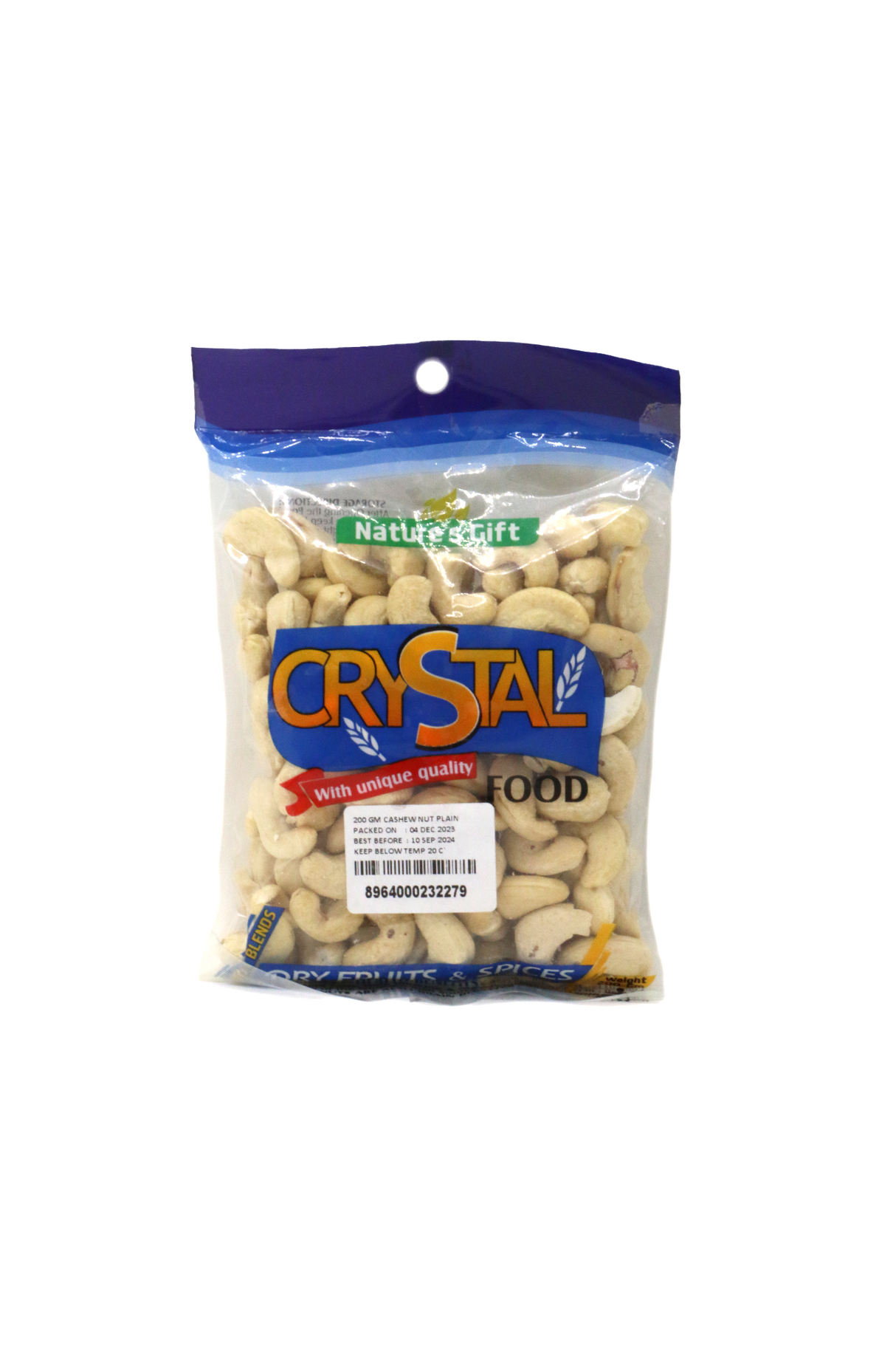 crystal kaju plain 200g