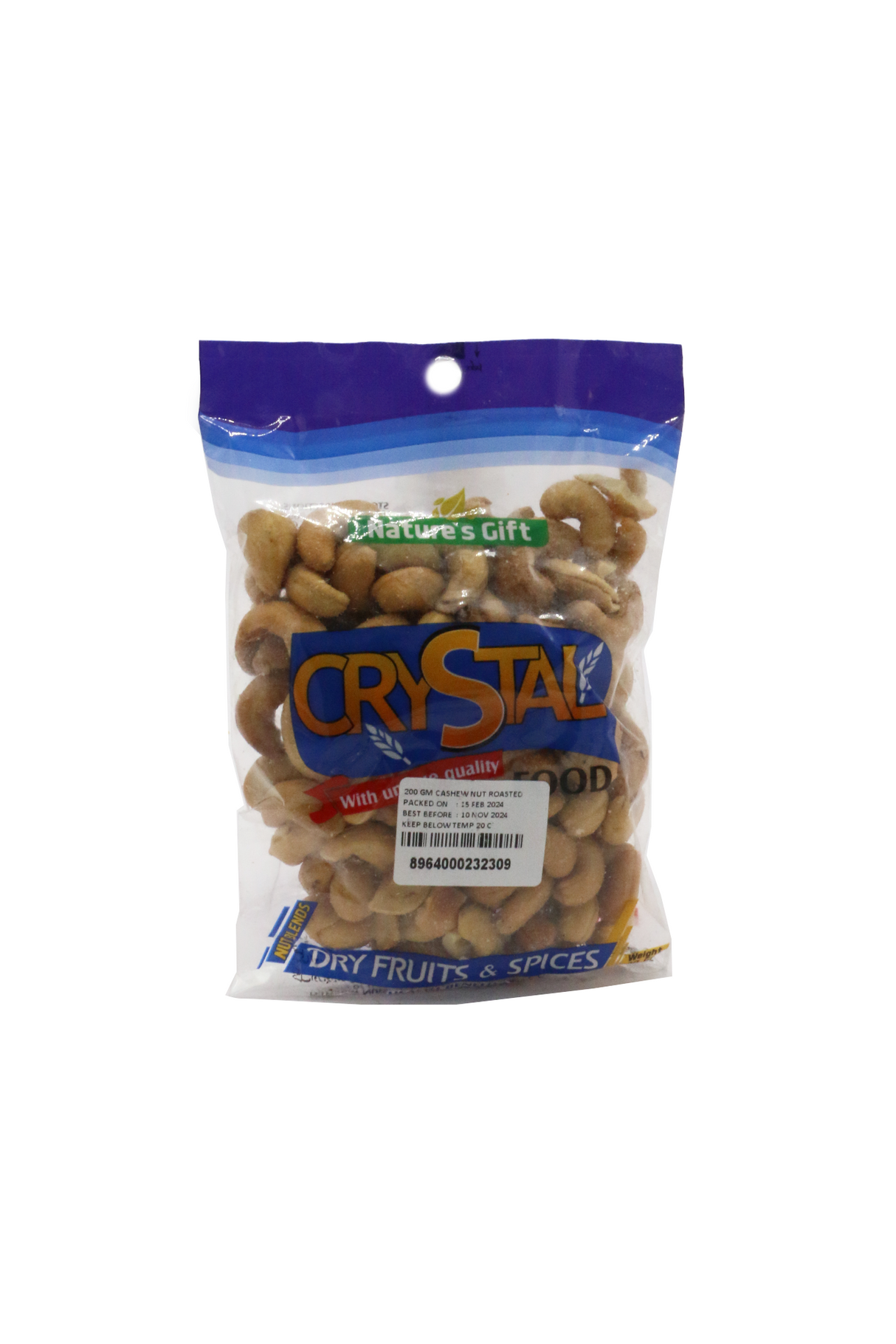 crystal kaju roasted 200g
