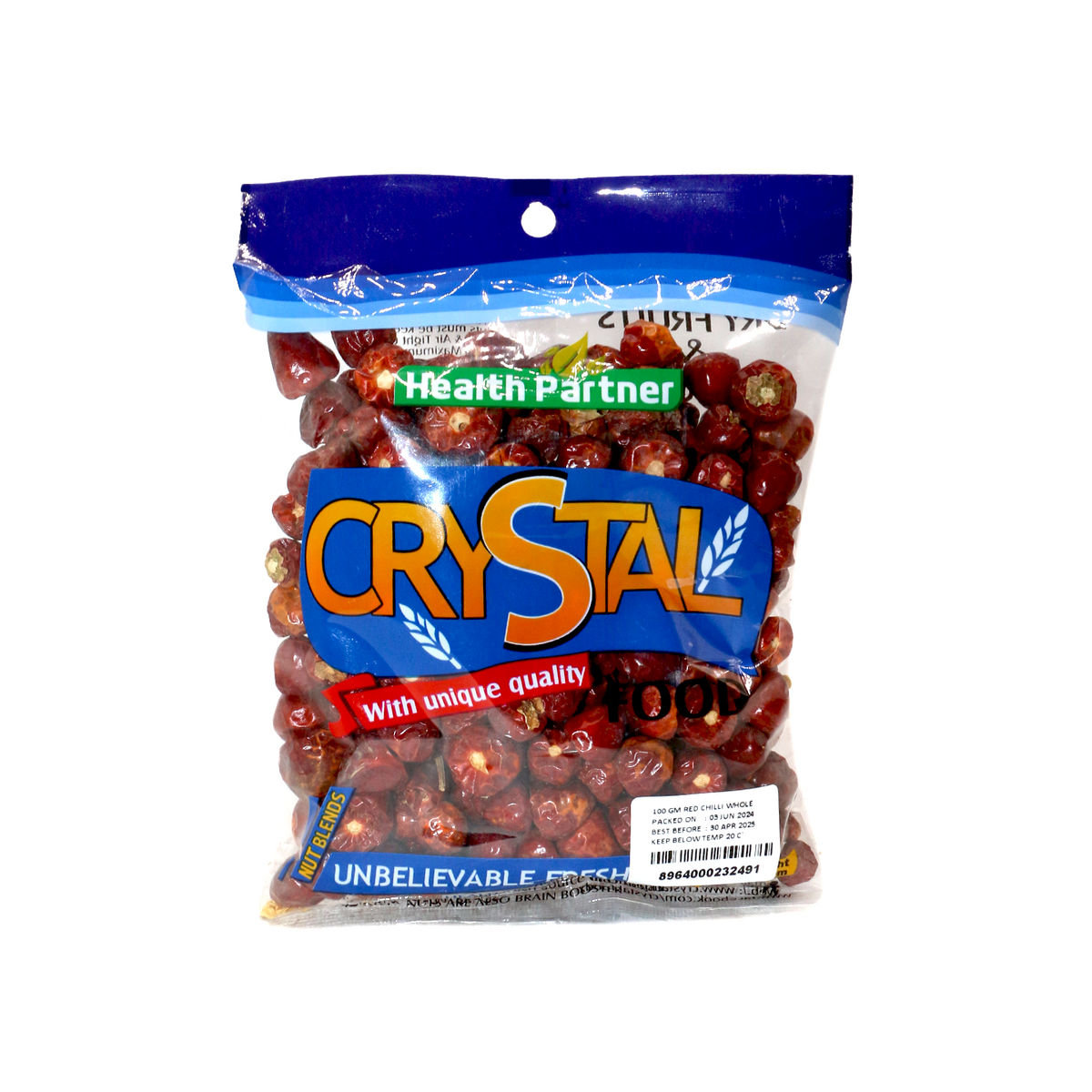 crystal red chilli whole 100g – KK Mart