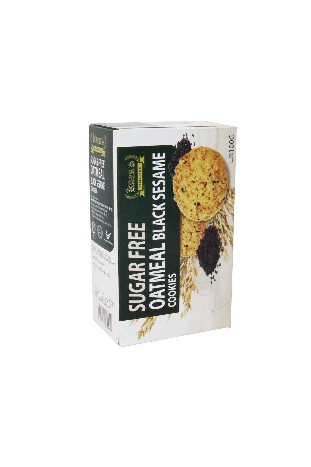kaers cookies sugar free black sesame 100g malaysia
