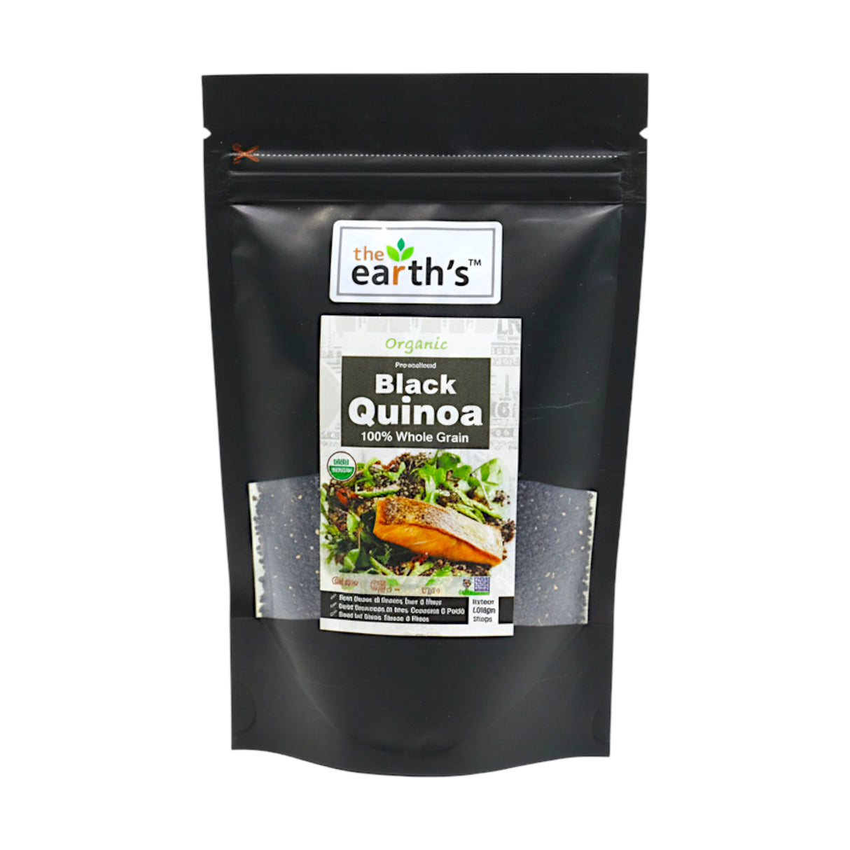 earths black quinoa 125g