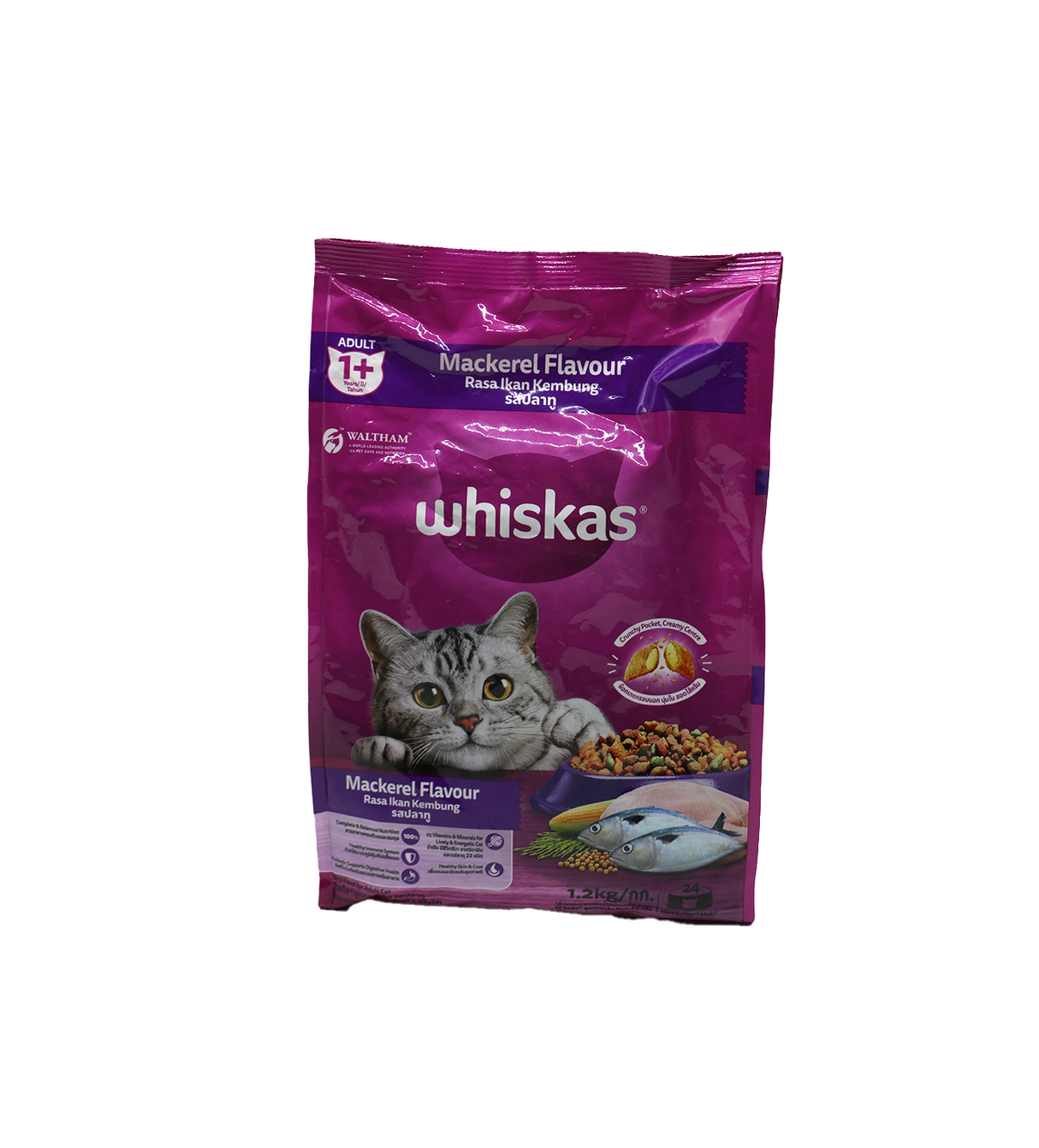 whiskas cat food mackerel adult 1+ 1.2kg