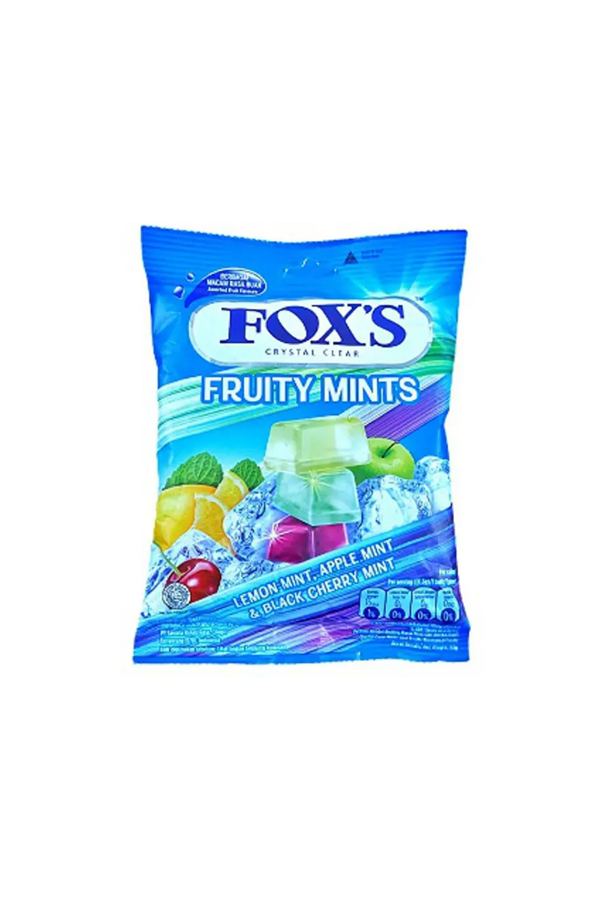 fox candy fruity mints pouch 90g