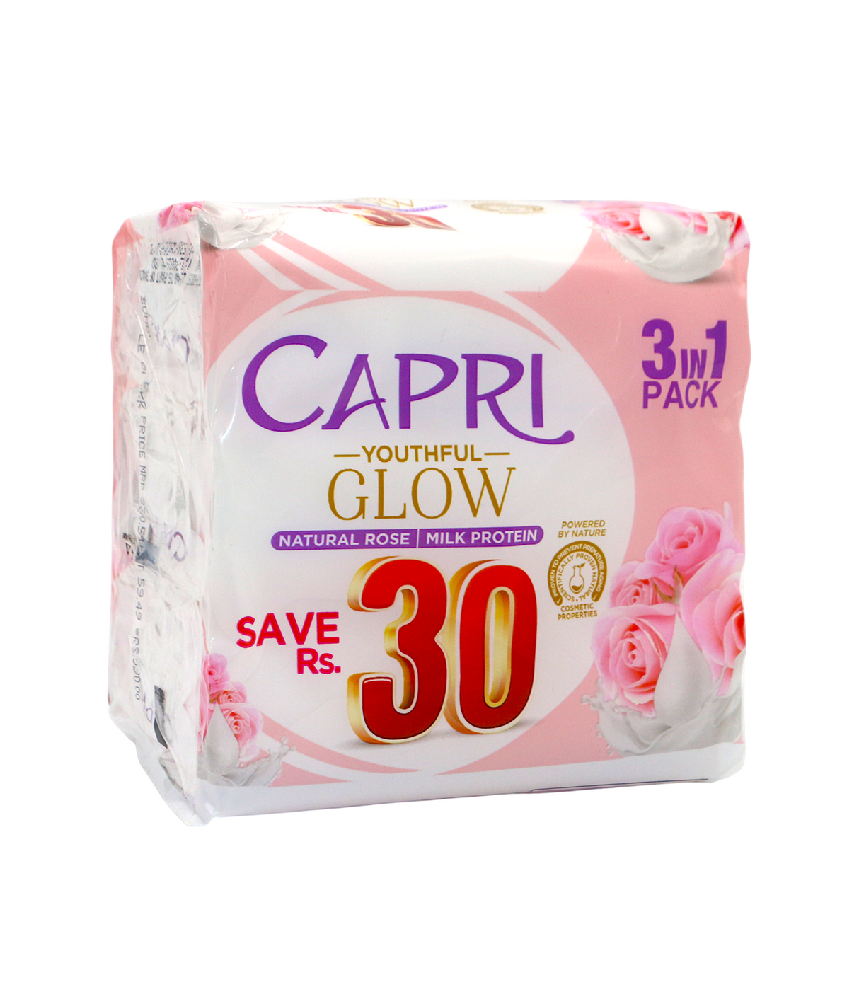 capri soap youthful glow natural rose milk protein 3in1 120g