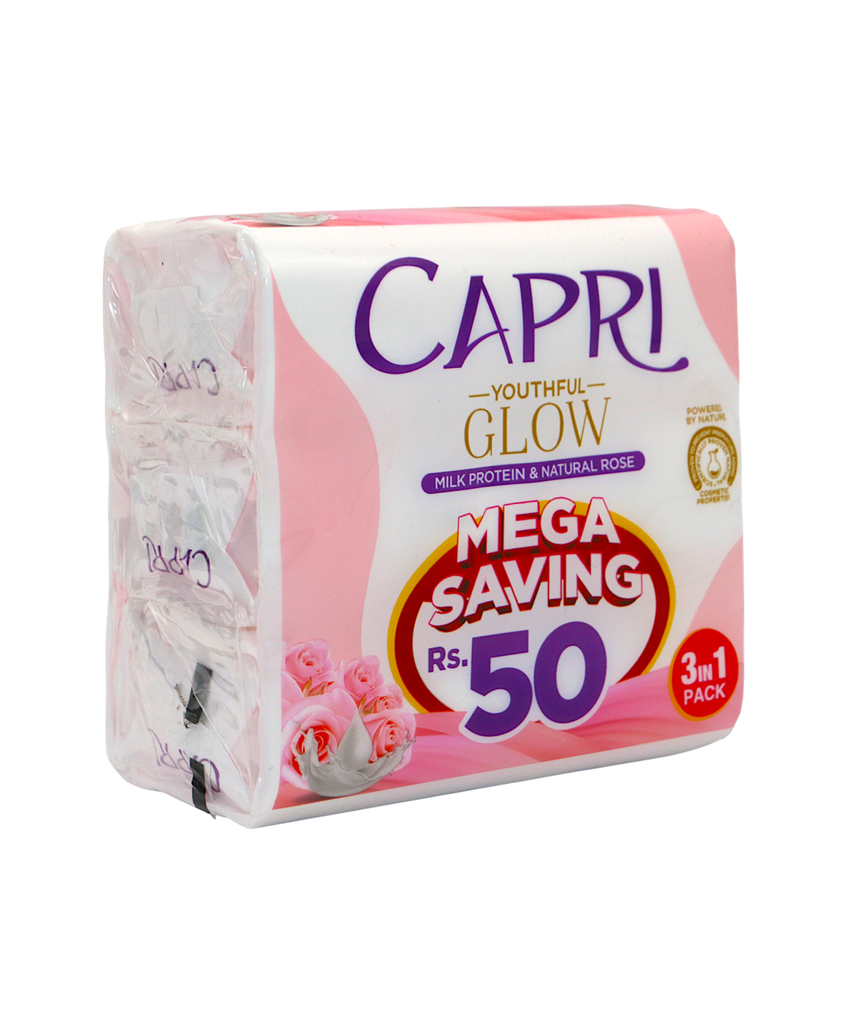 capri soap youthful glow natural rose milk protein 3in1 150g