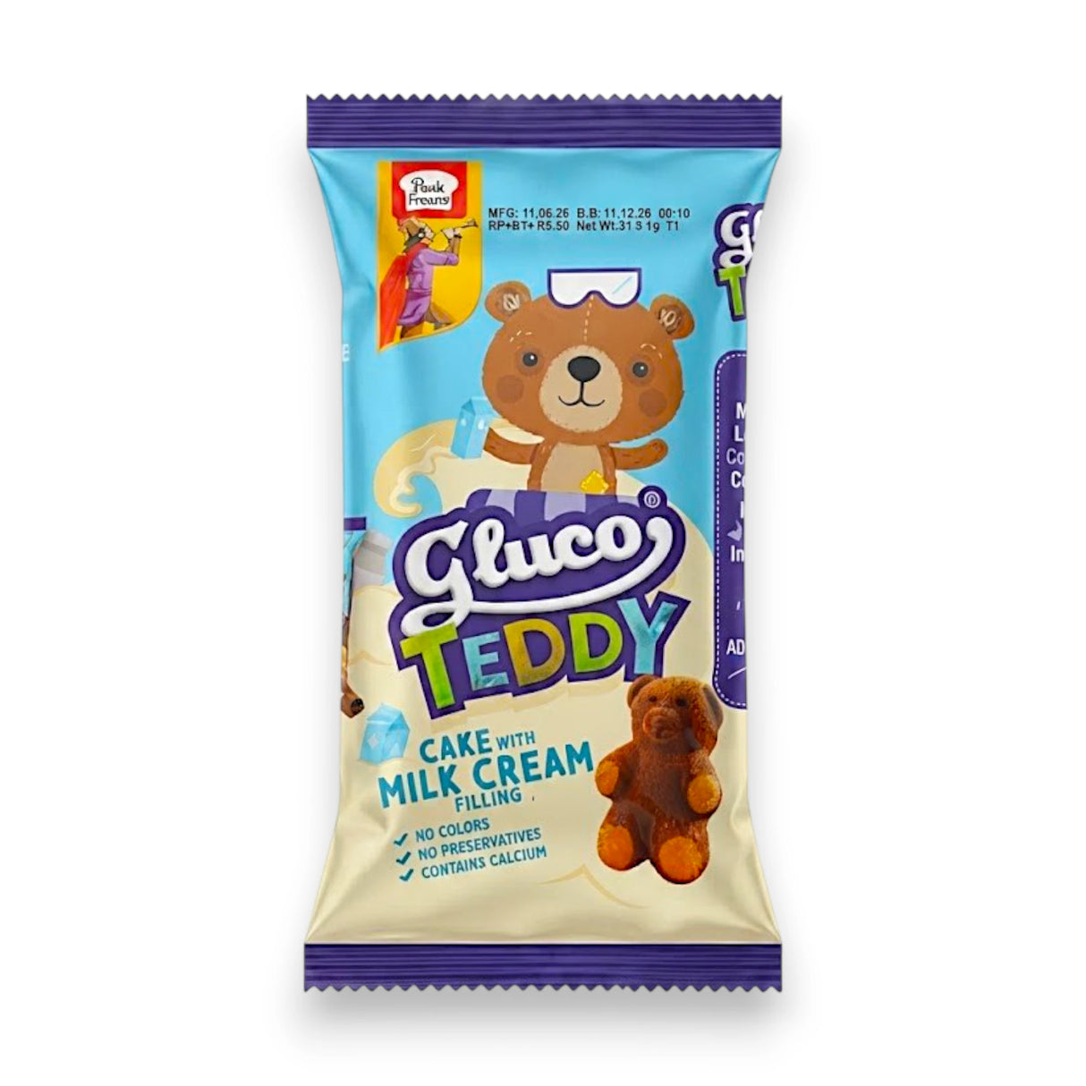 peek freans cake gluco teddy milk 50rs
