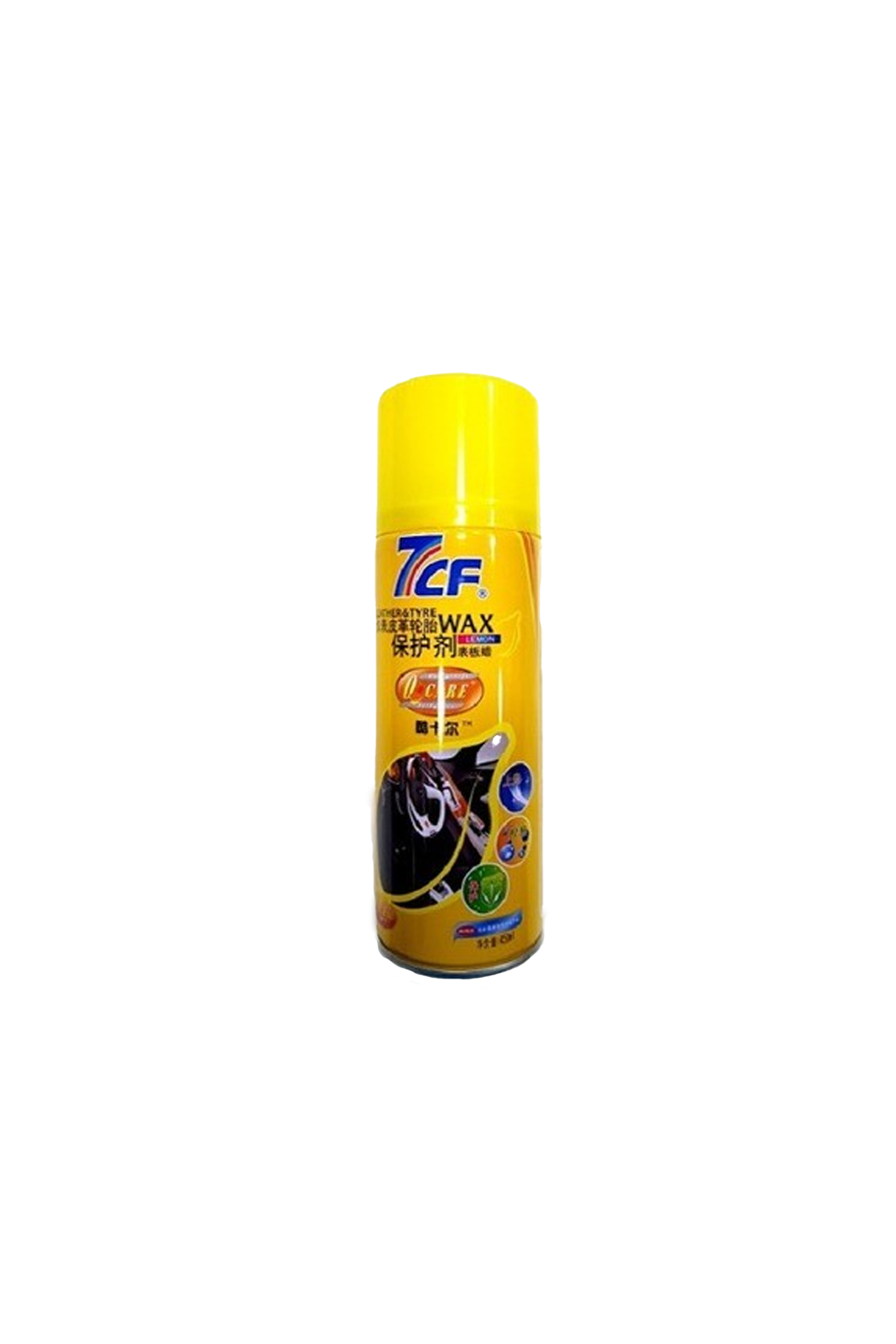 7cf leather & tyre wax lemon yellow spray 450ml
