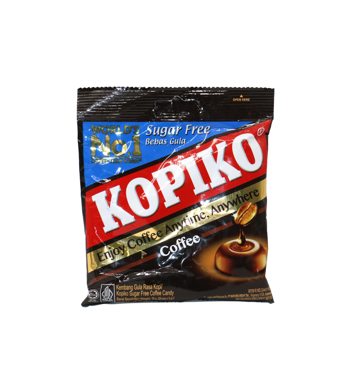 kopiko candy coffee sugar free 75g