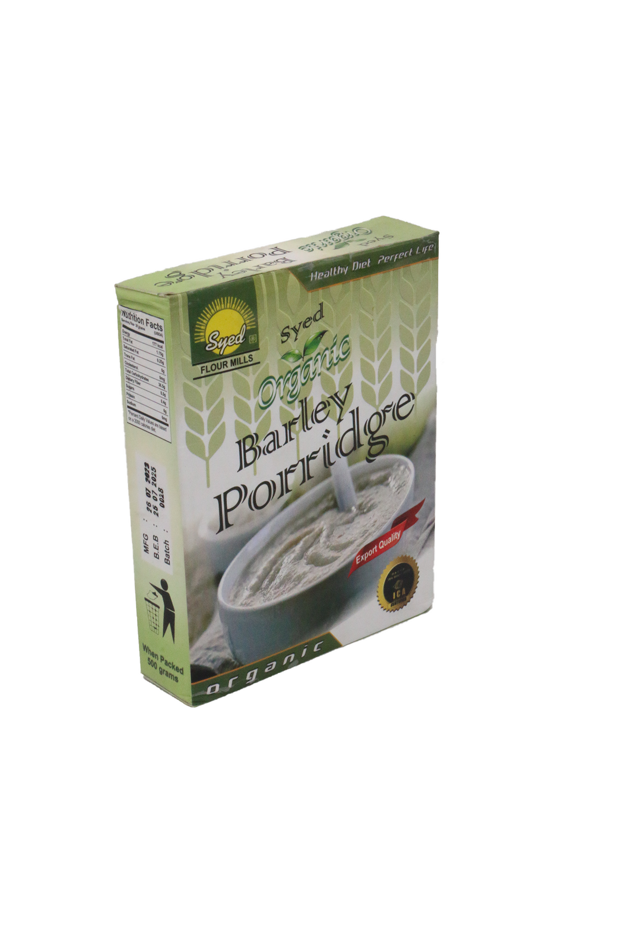 syed barley porridge organic 500g