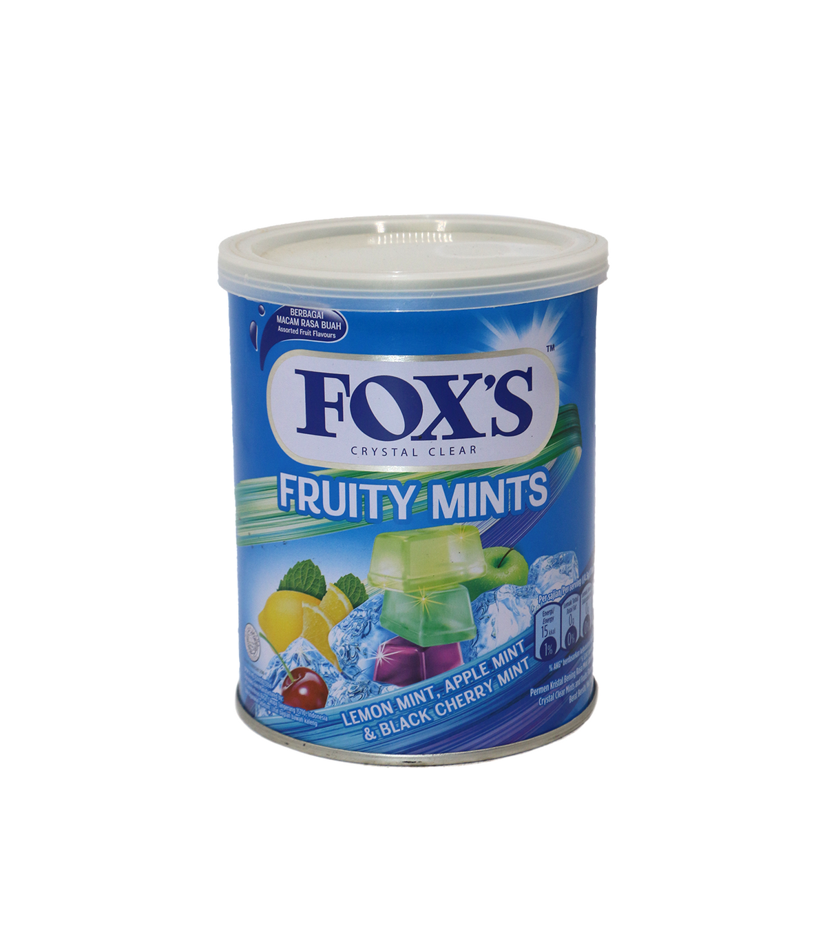 fox candy fruity mints 180g tin