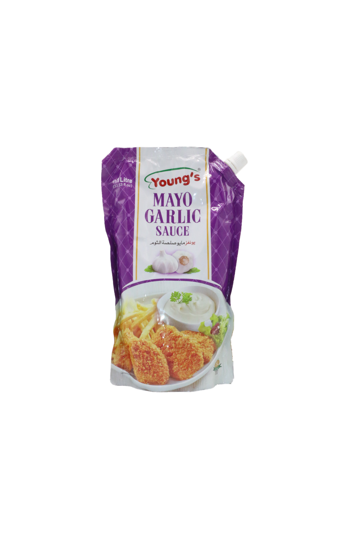 youngs sauce mayo garlic 1l