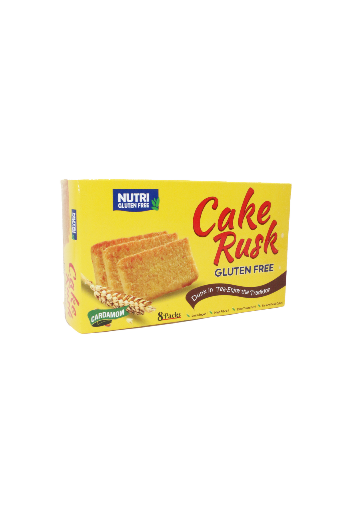 nutri gluten free cake rusk plain 8p 160g