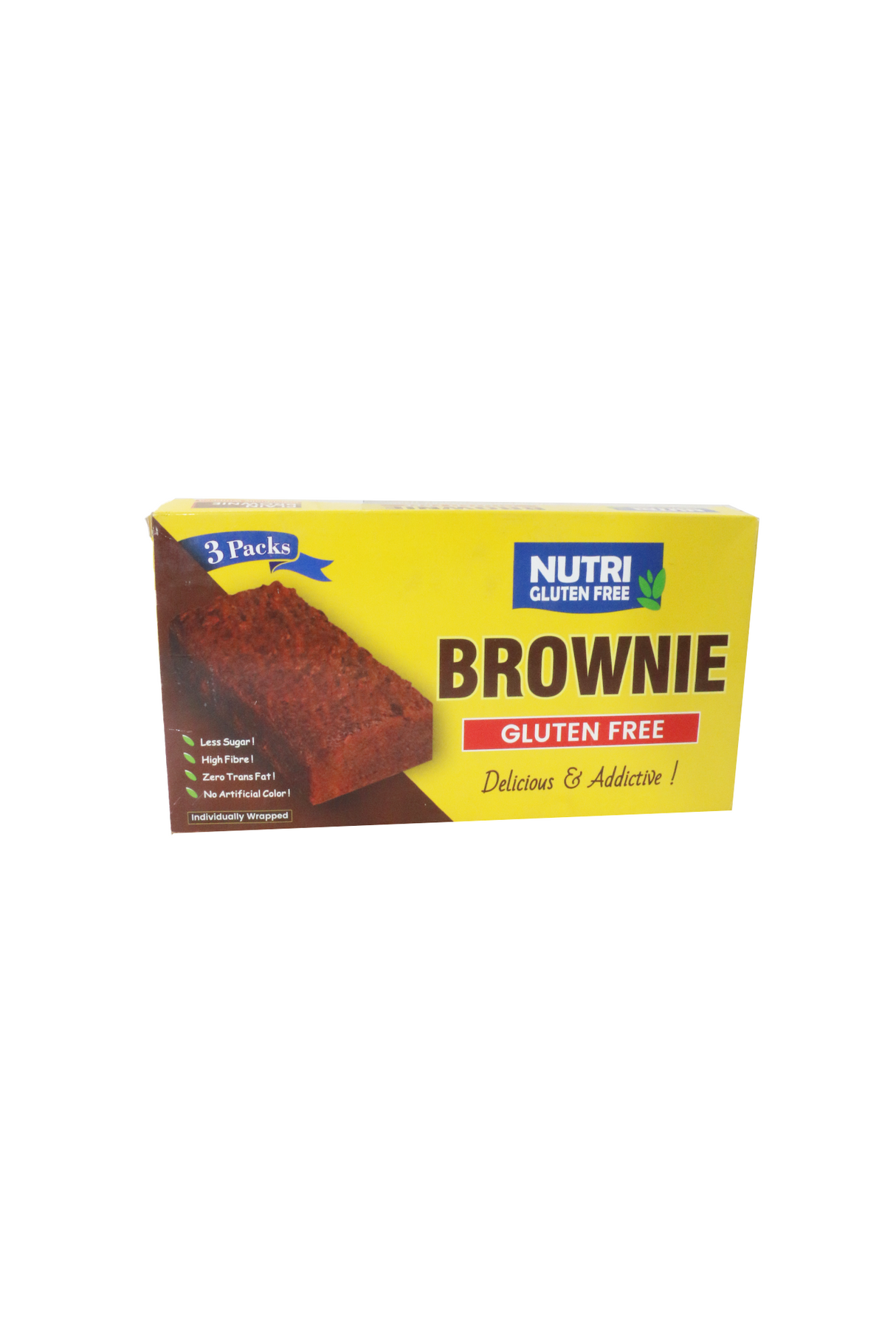 nutri gluten brownie plain 100g