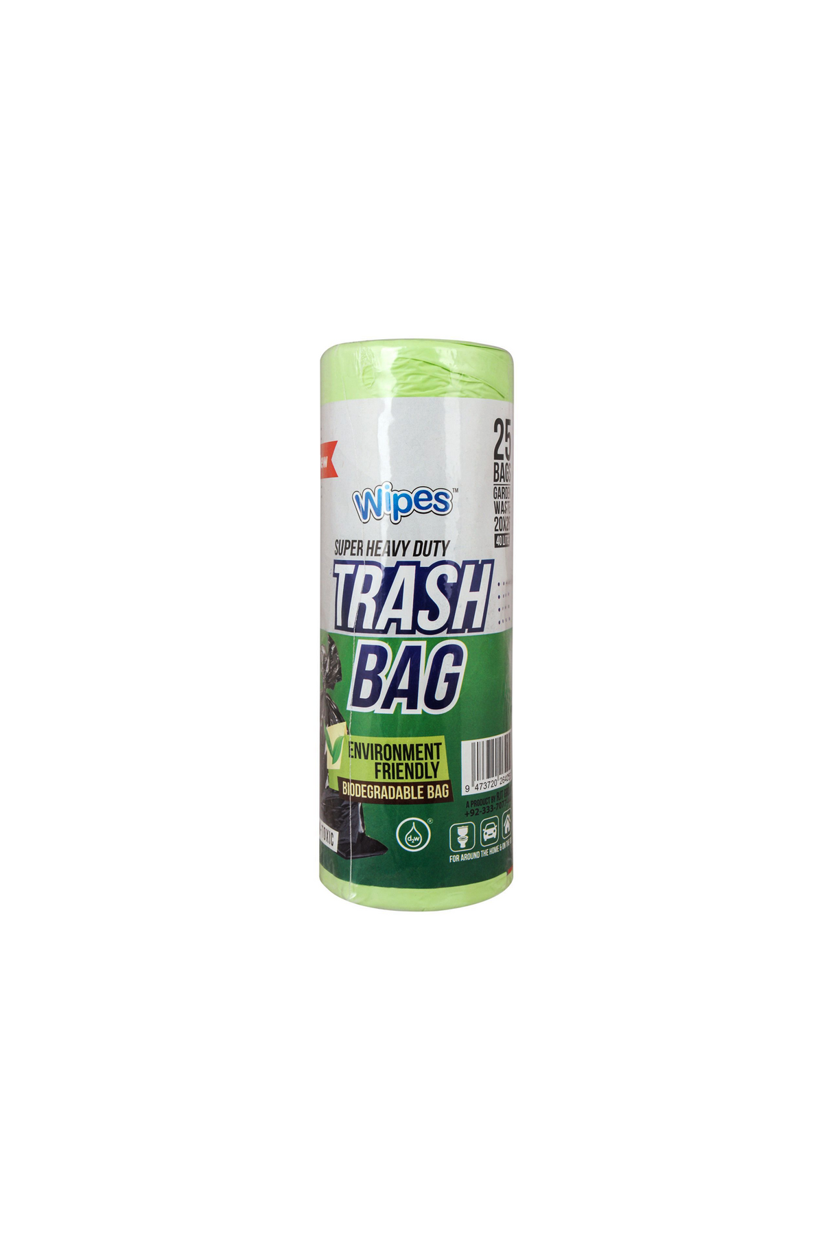 wipes trash bags garden roll green 25bags 40l