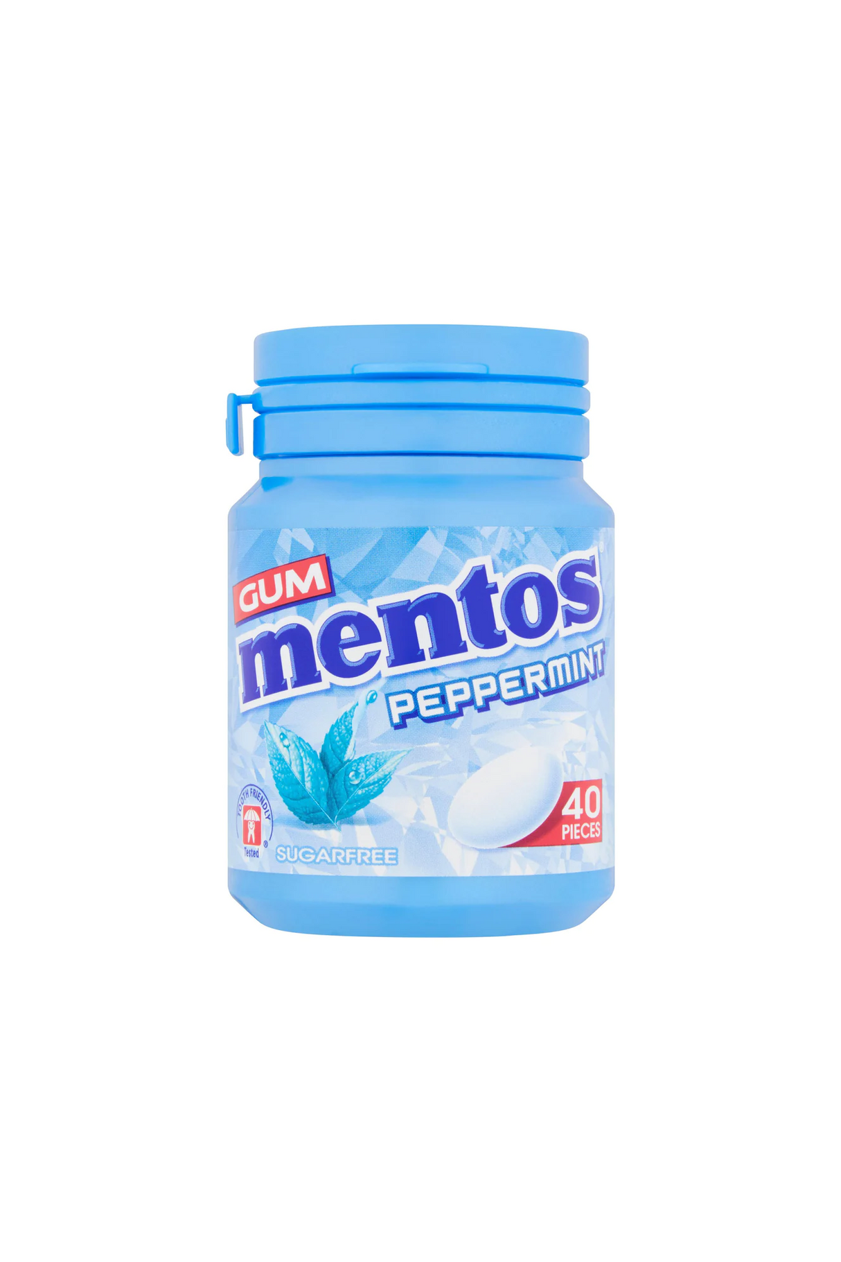 mentos gum peppermint sugar free 56g