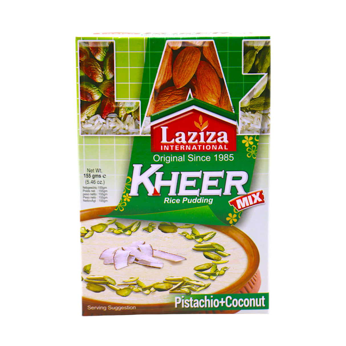 laziza kheer pistachio & coconut mix 155g