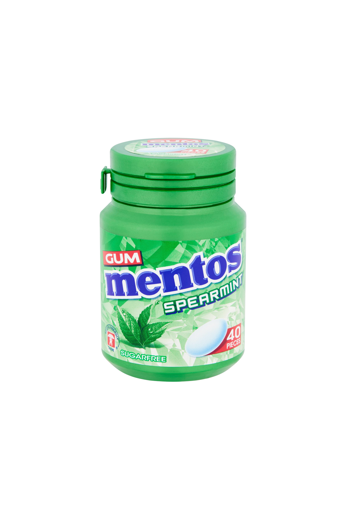 mentos gum spearmint sugar free 56g