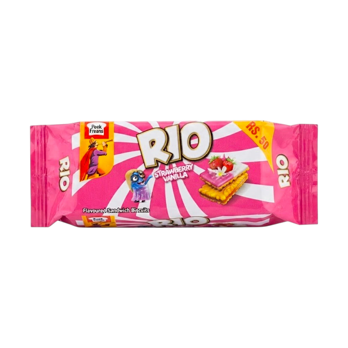 peek freans biscuits rio strawberry&vanilla 50rs
