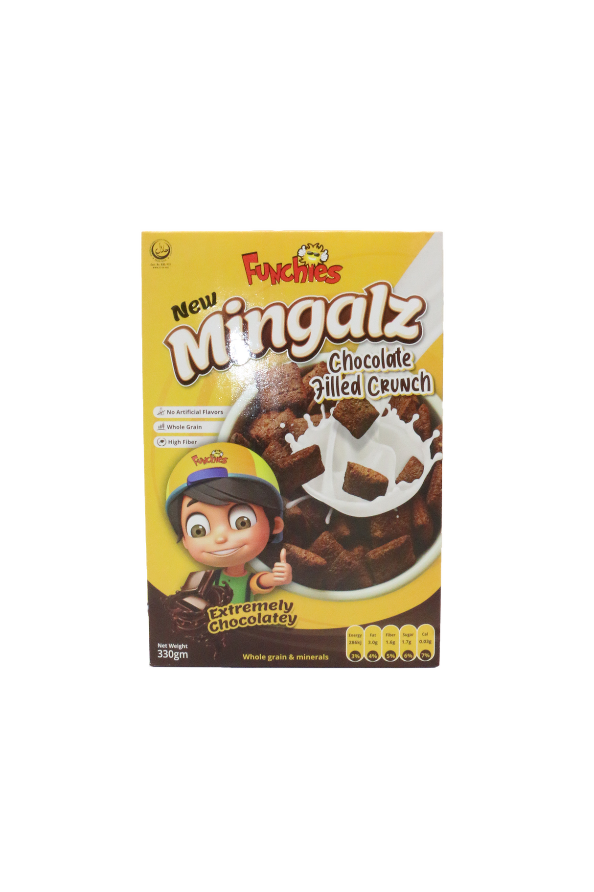 funchies mingalz chocolate filled crunch 330g