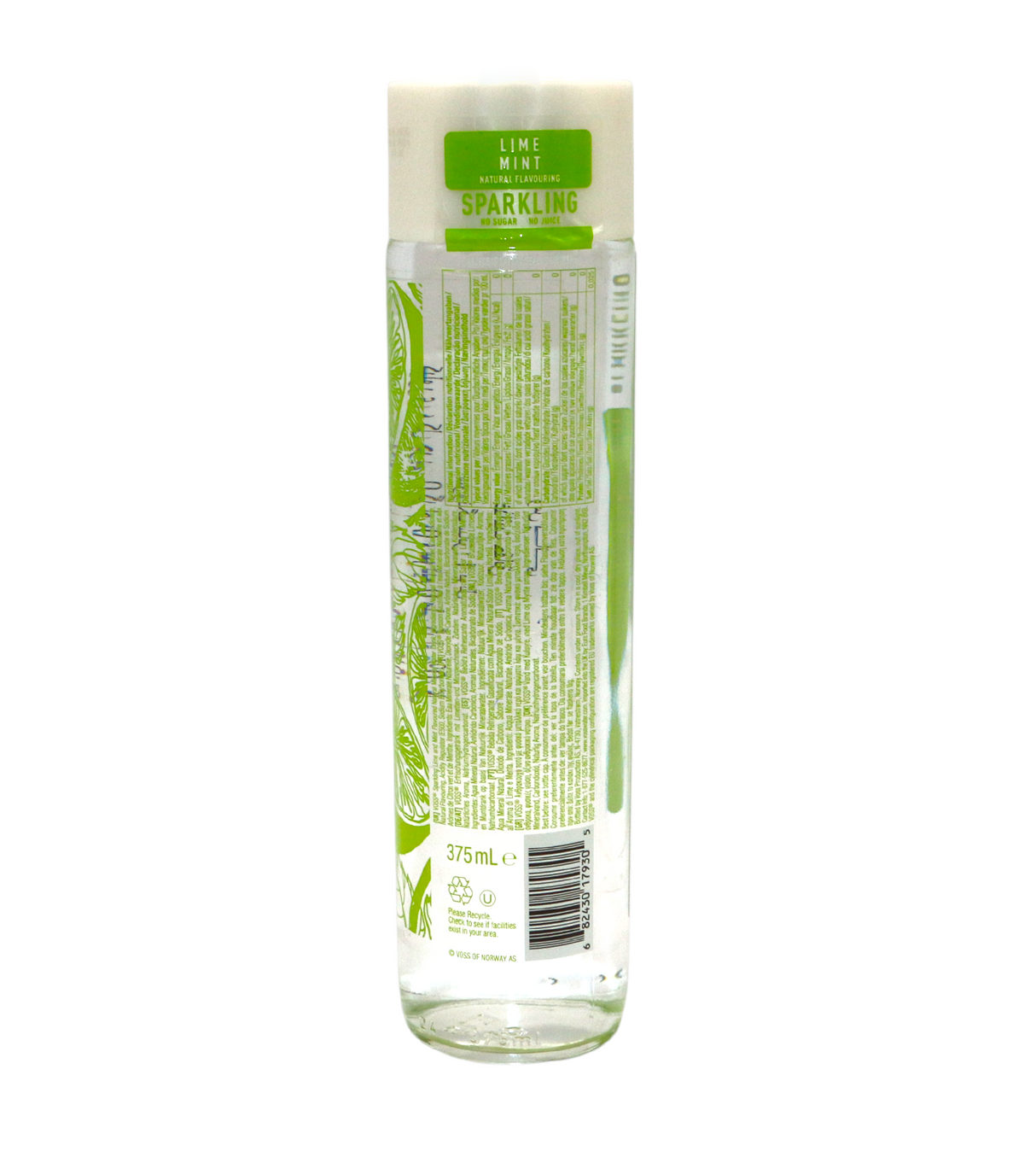 voss mineral water lime mint 375ml norway