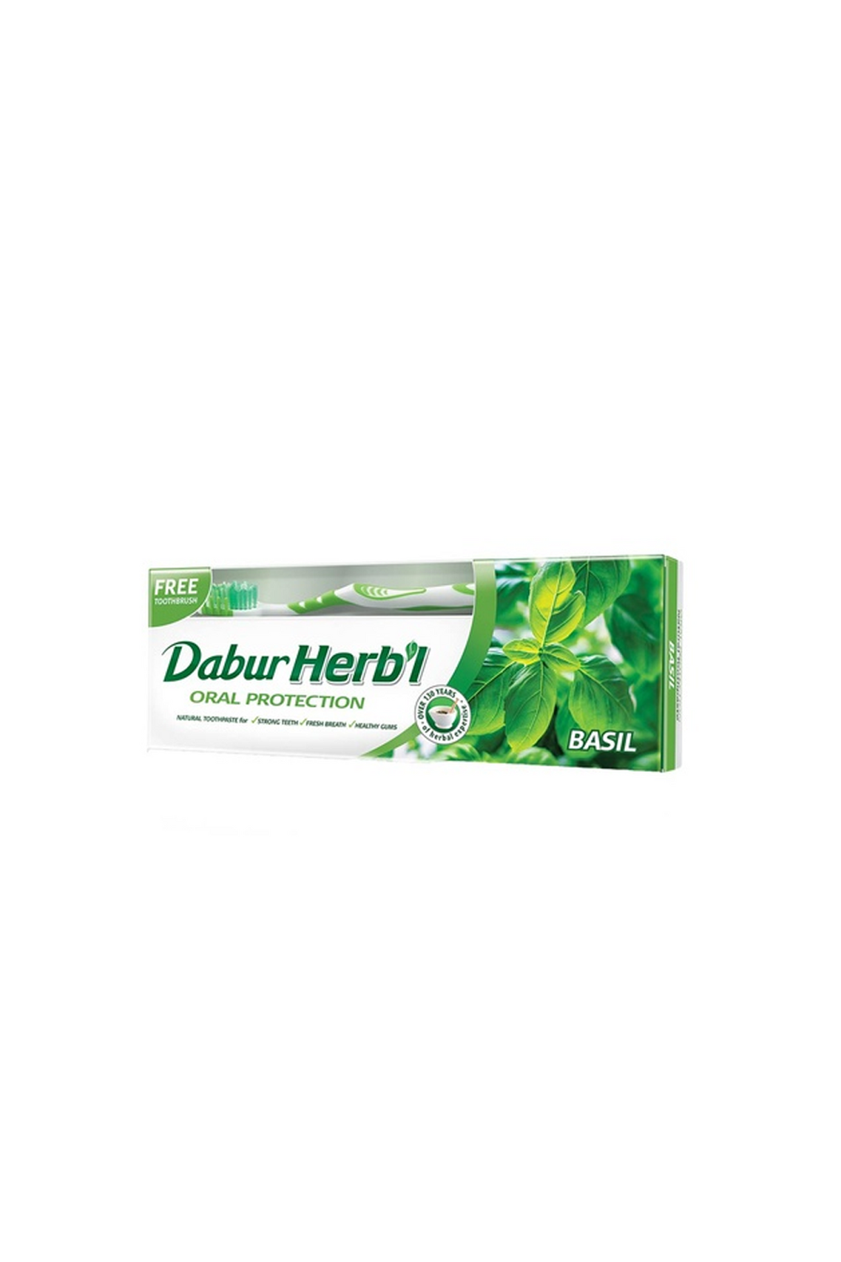 dabur herb tooth paste&brush basil 150g