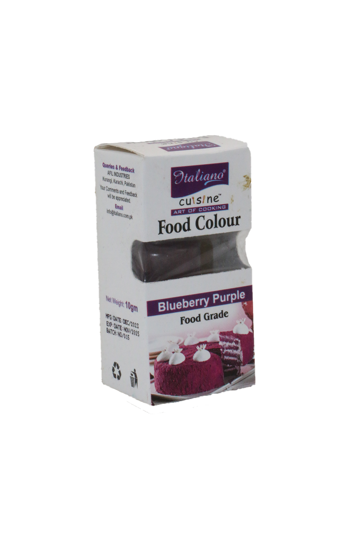 italiano food colour blueberry purple 10g