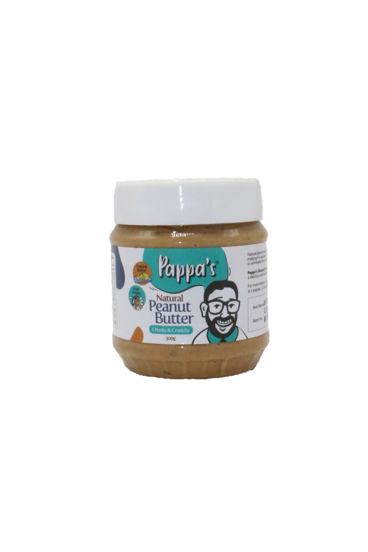 pappas natural peanut butter chunky&crunchy 300g