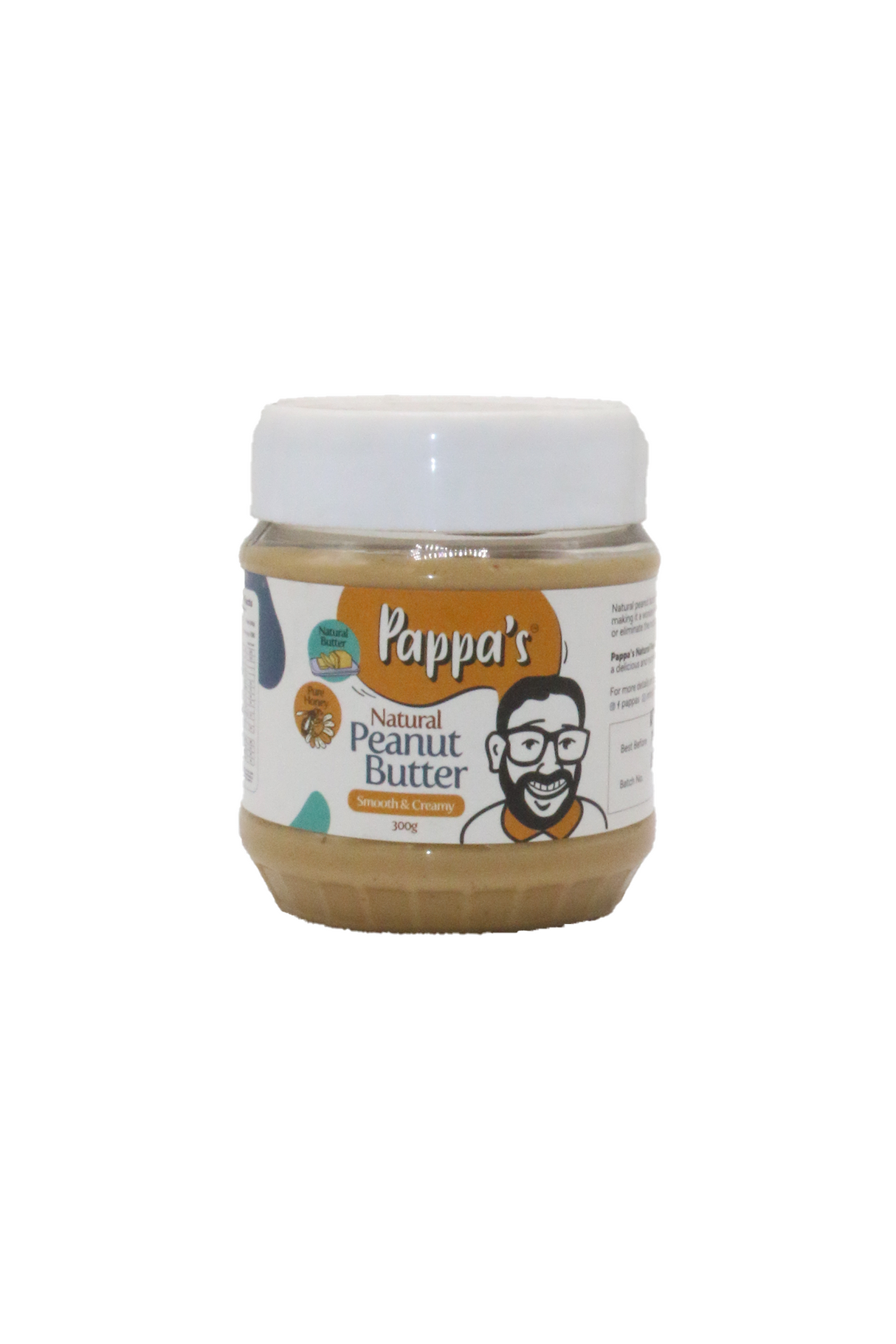 pappas natural peanut butter smooth&creamy 300g