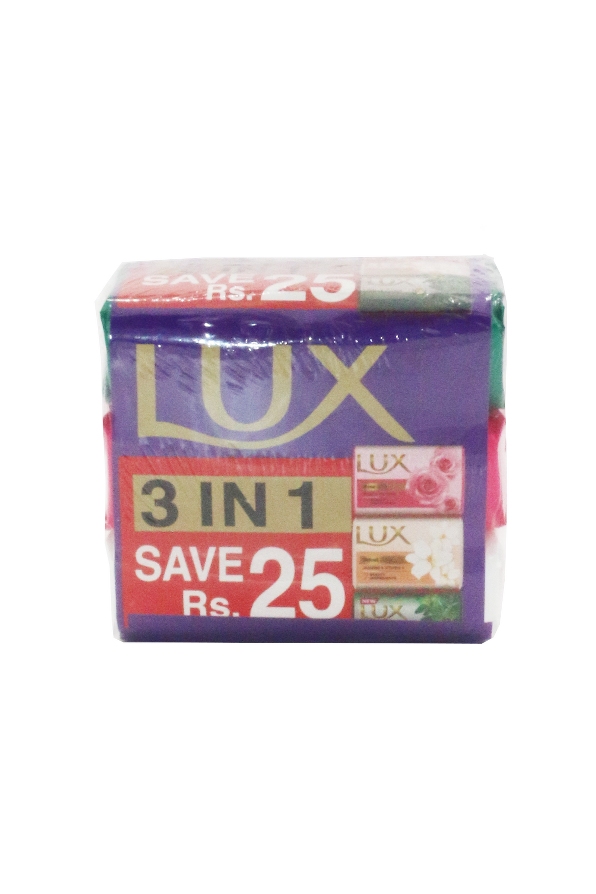lux soap multi color 3in1 128gm