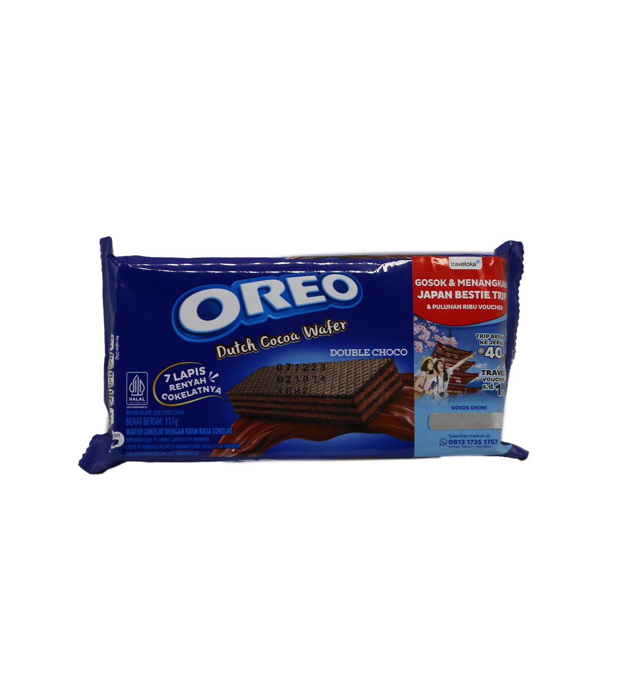 oreo dutch cocoa wafers double choco 117g