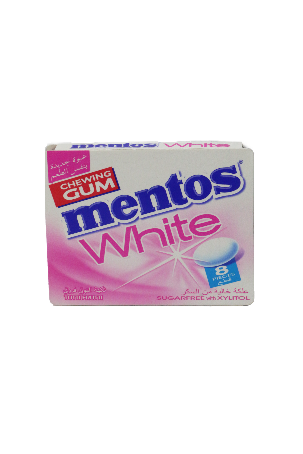 mentos gum white tutti frutti 14g