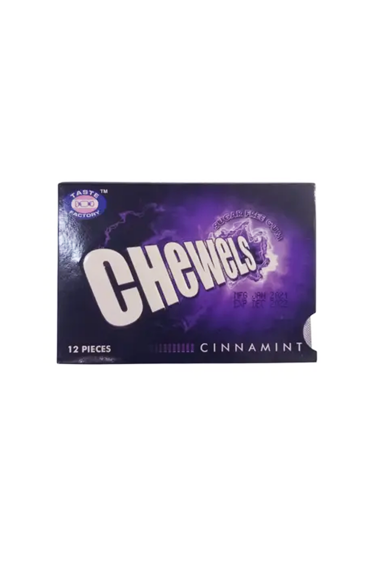 taste factory chewels cinnamint gum 12pc