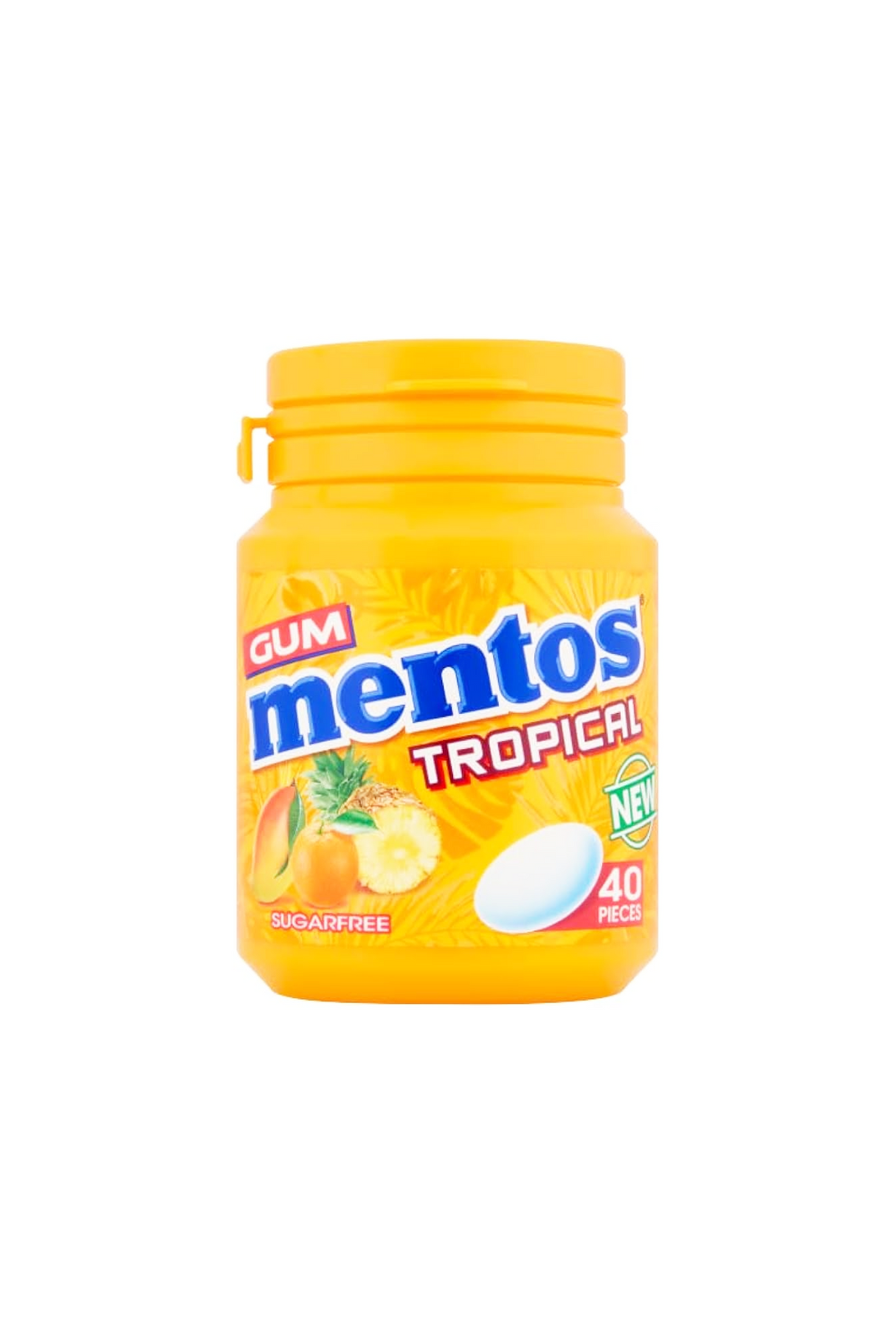 mentos gum tropical suger free 56g