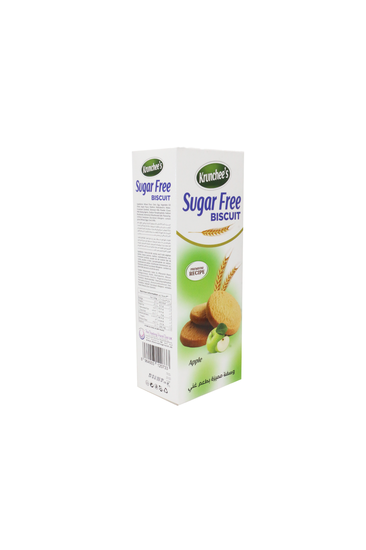 krunchees sugar free biscuits apple 100g