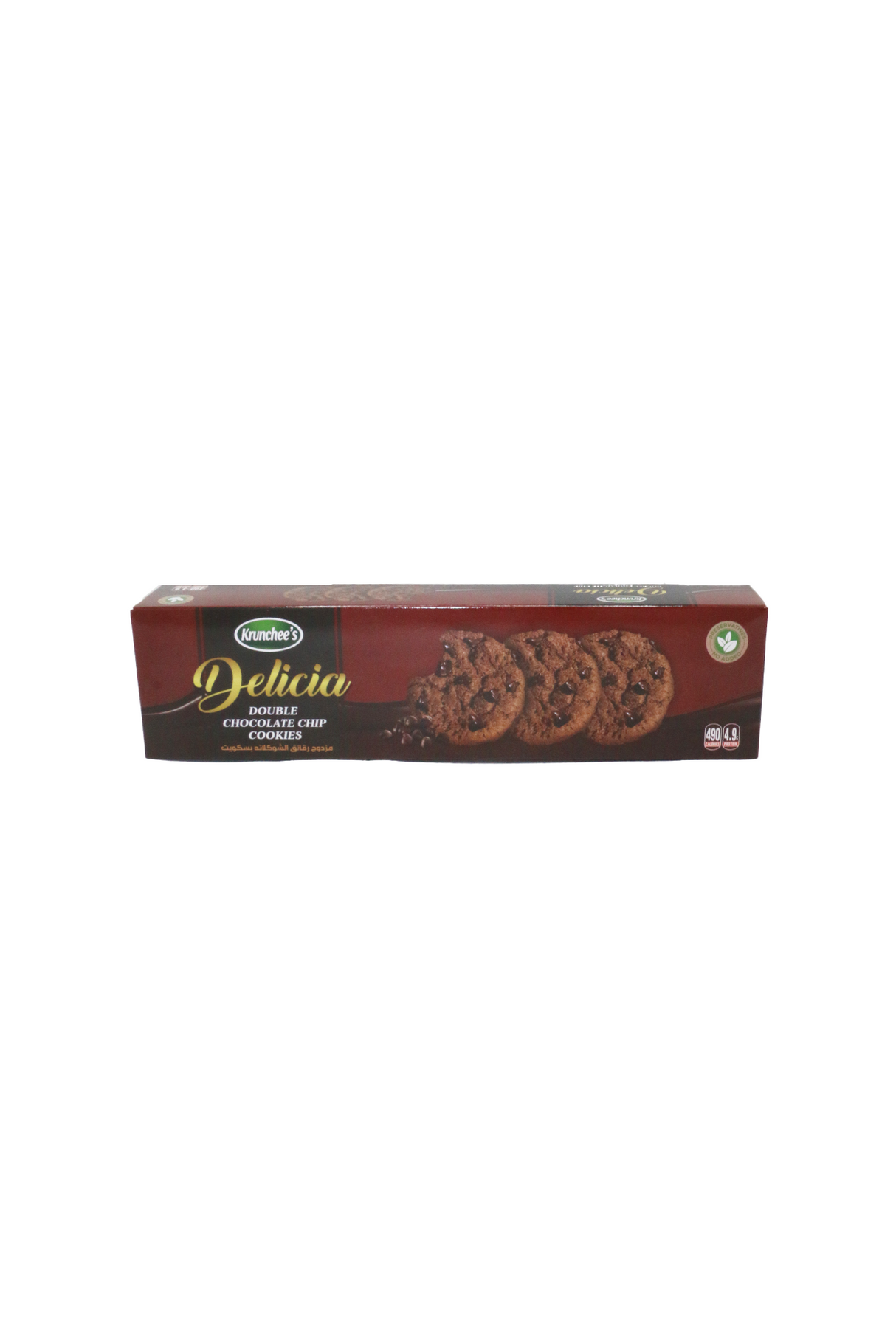krunchees delicia double chocolate chip cookies 100g