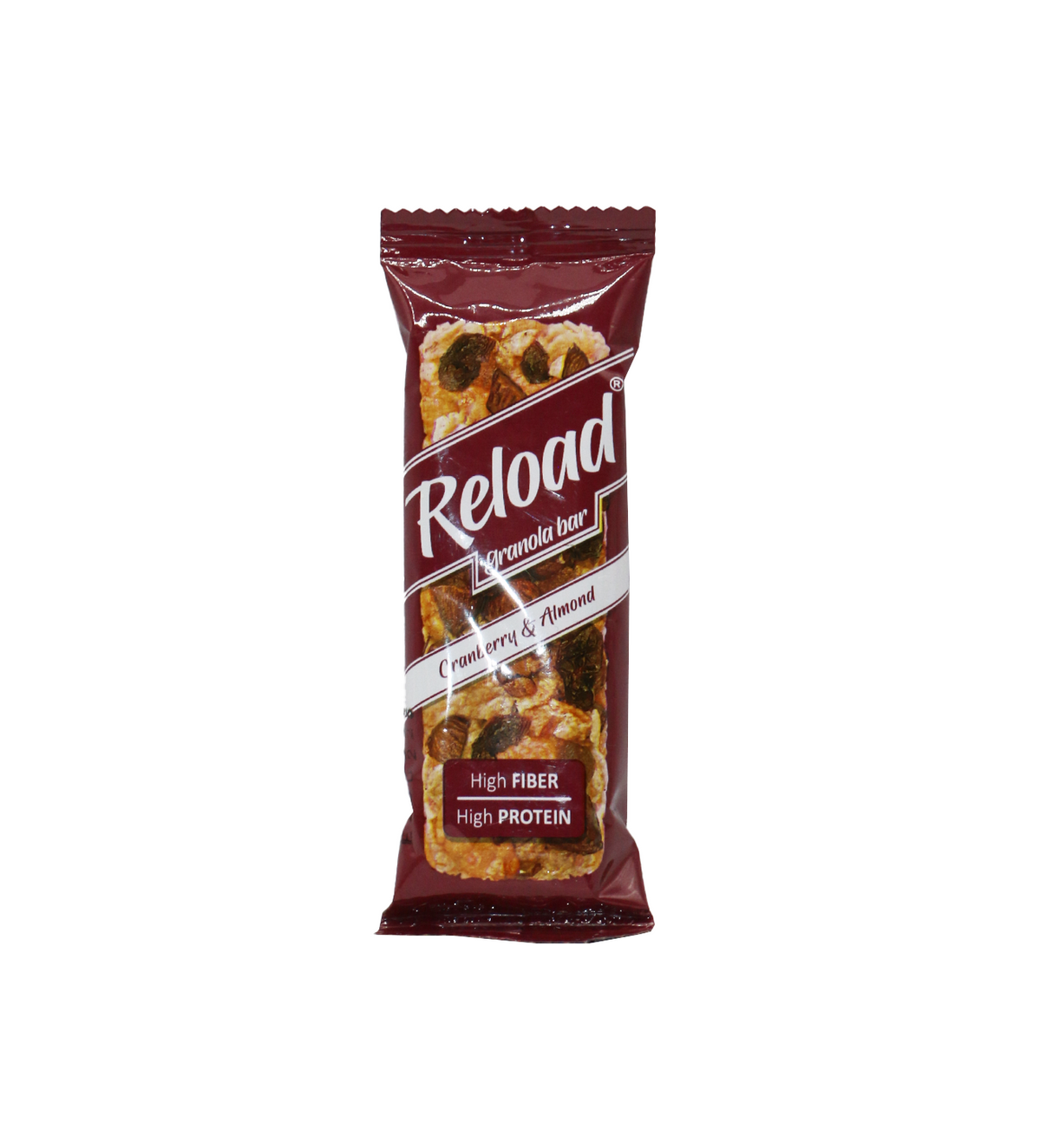 reload granola bar cranberry & almond 40g