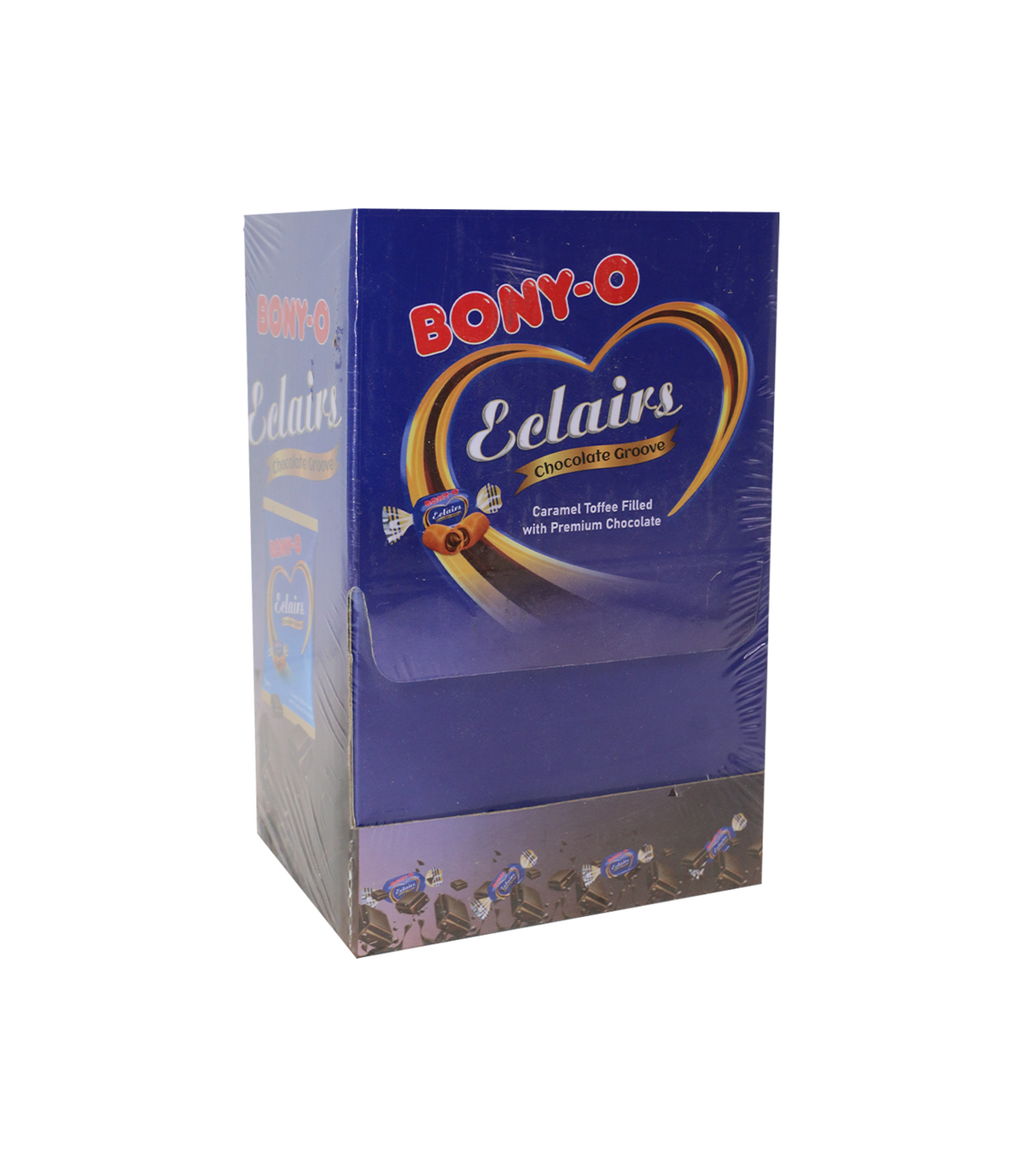 bony-o eclairs chocolate groove 100pc box
