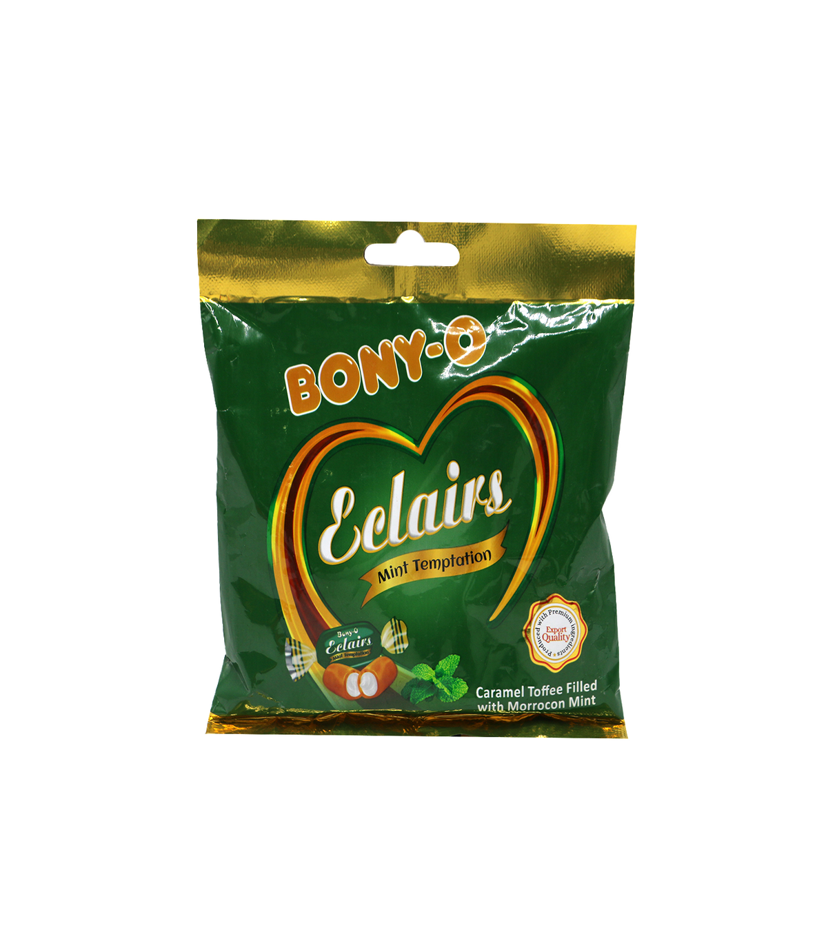 bony-o eclairs mint temptation 105g pouch