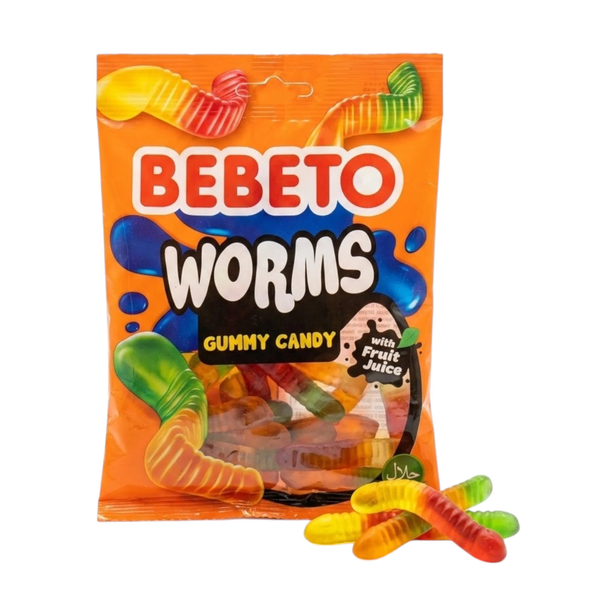 bebeto jelly  worms 80g turkiye