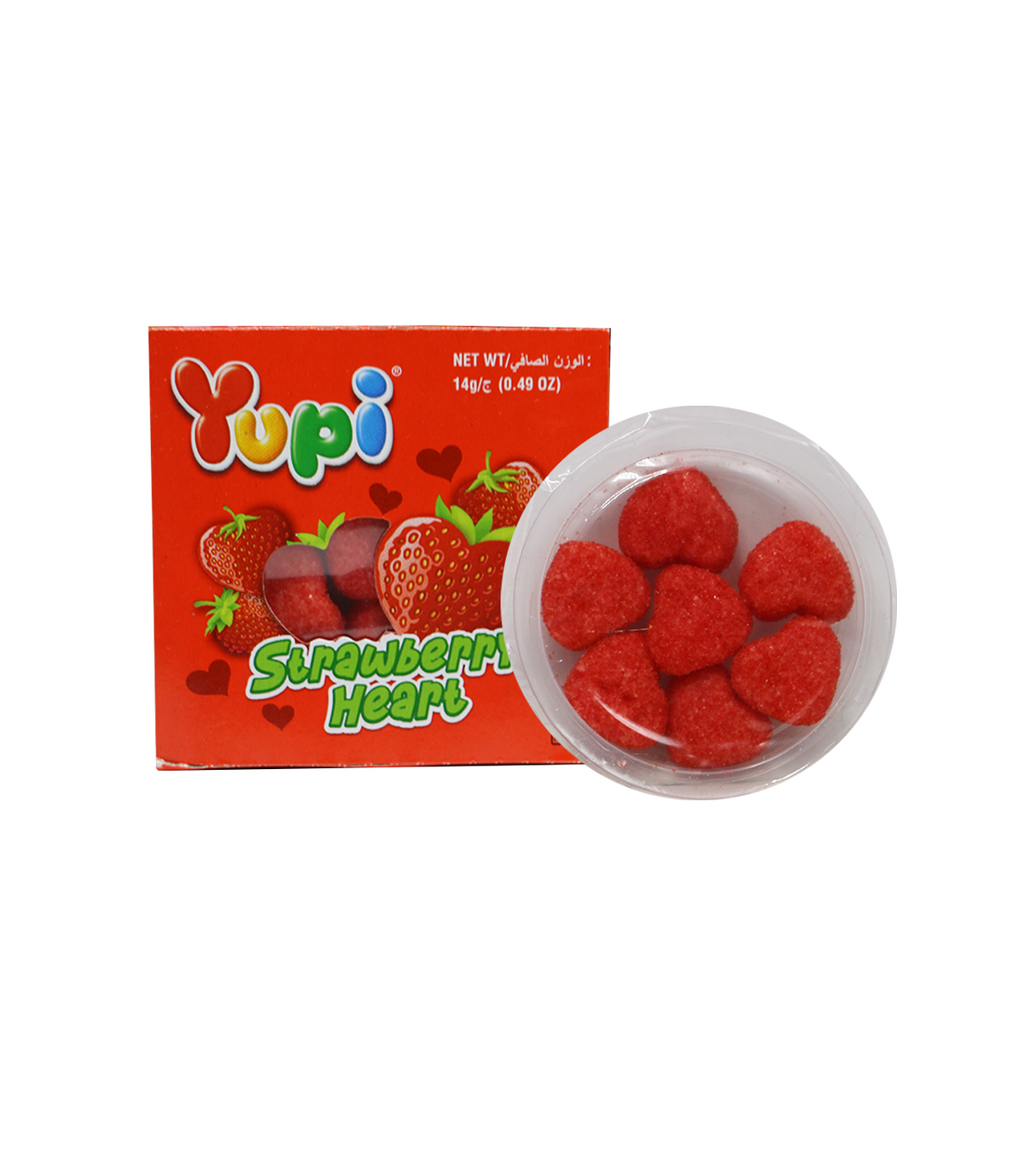 yupi jelly strawberry heart 14g indonesia