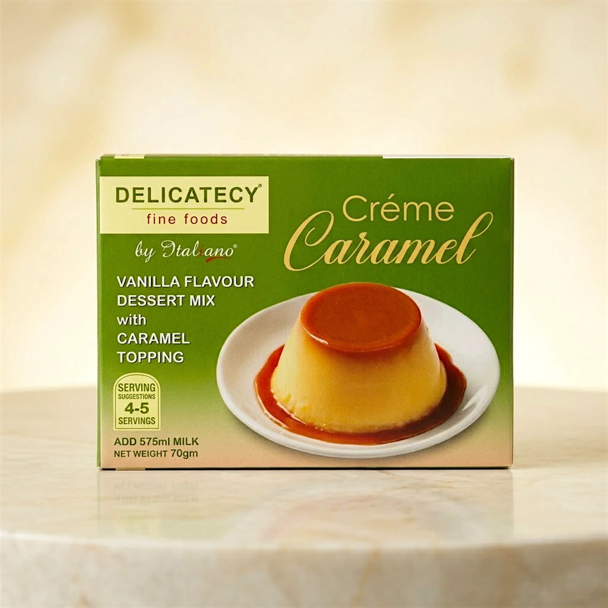 italiano delicatecy creme caramel vanilla dessert mix 70g