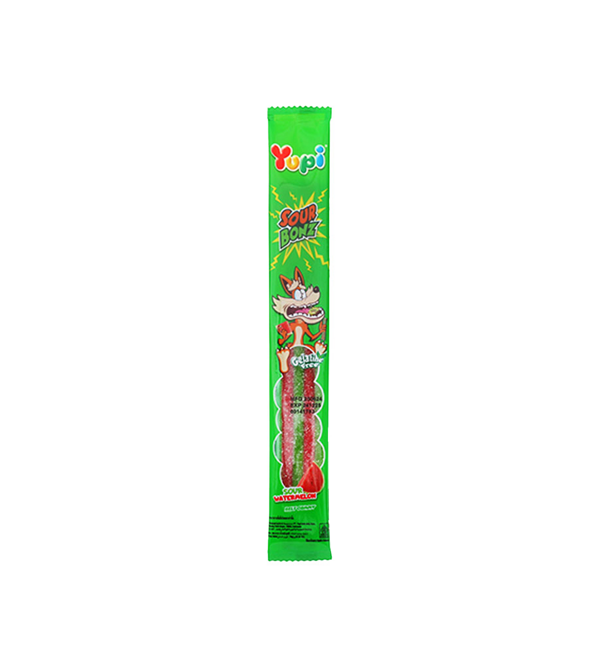 yupi sour bonz watermelon 10g indonesia