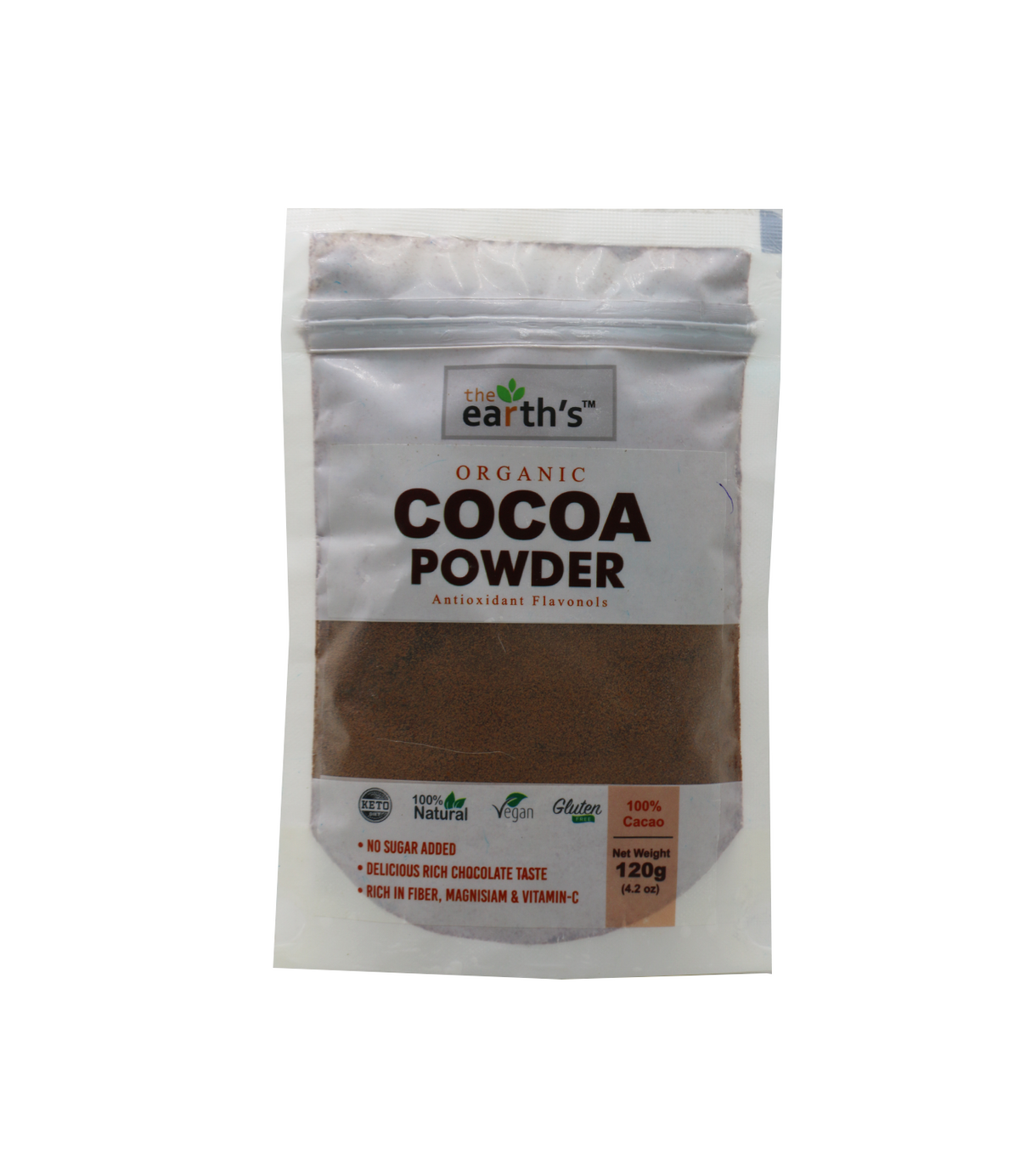 earth organic cocoa powder 120g