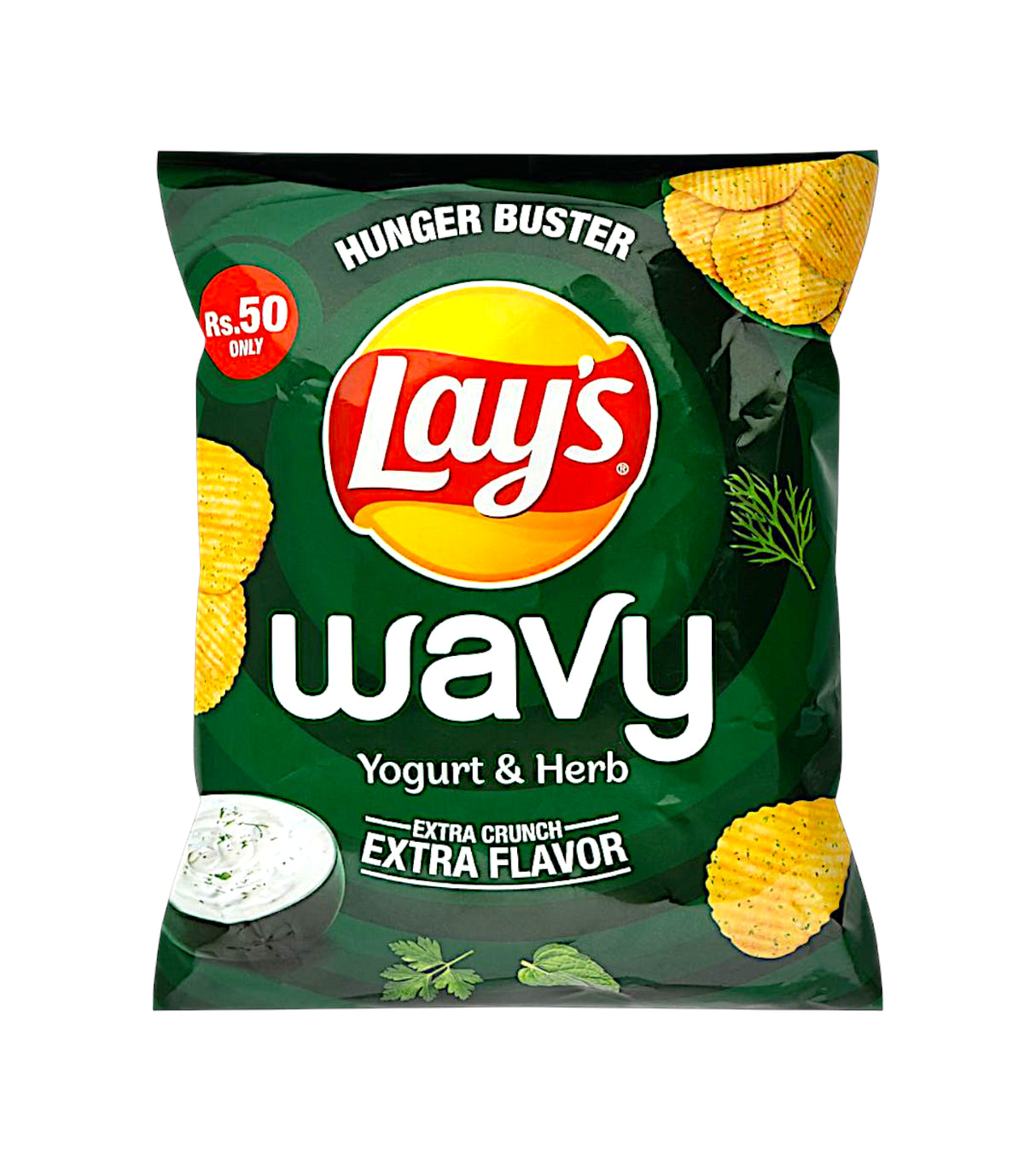 lays wavy yogurt & herb 50rs