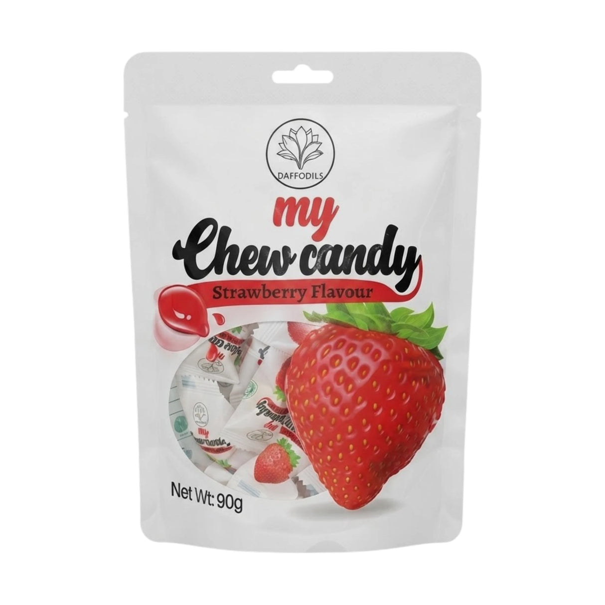 daffodils my chew candy strawberry 90g prc