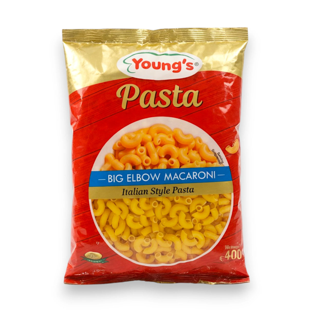 youngs macaroni big elbow 400g pouch