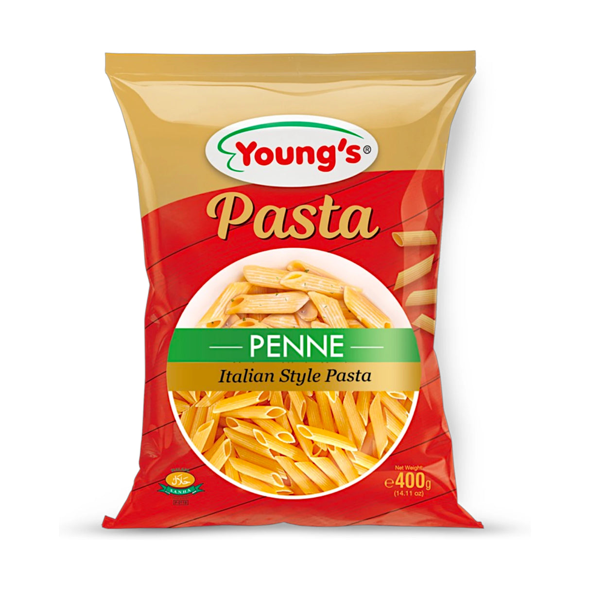 youngs macaroni penne 400g pouch